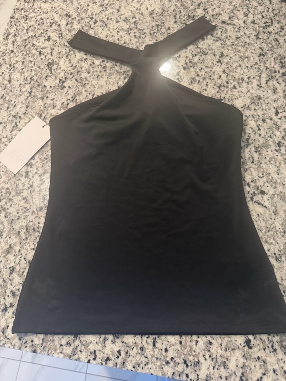 Zara Black Halter Neck Tank Top
